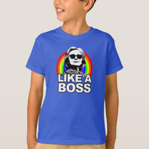 Kids' Hillary Clinton "Like A Boss" Rainbow Shirt