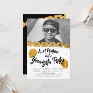 Kids Hip Hop Birthday Photo  Invitation