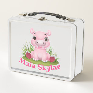 Kids Hippo Customised Lunchbox