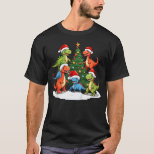 Kids Holiday Dinosaur Adventure, Kid's Christmas T-Shirt