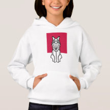 Kids Hoodie - Dog Collection - Pink Colour block