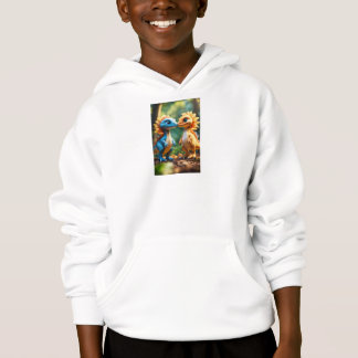 Kids hoodie with dinosaur picture