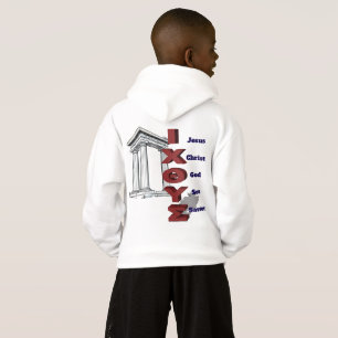 Kids hoodie with ICTHYS  Greek acronym translated