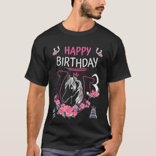 Kids Horse Birthday - Girls Horseback Riding Horse T-Shirt