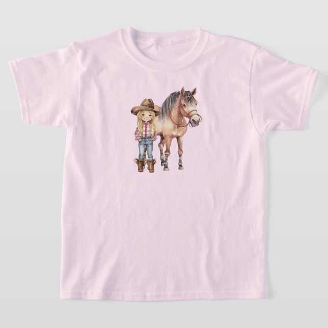 Kids Horse T-Shirt (Laydown)