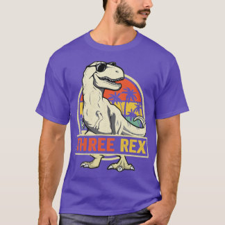 Kids hree Rex 3rd Birthday  hird Dinosaur 3  T-Shirt