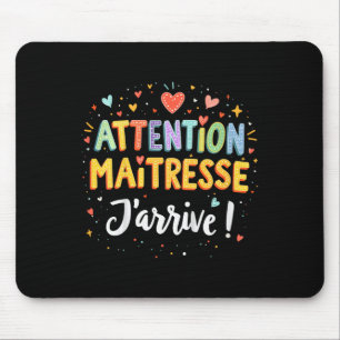 Kids Humour Child Back To School Attention Teacher Mouse Pad