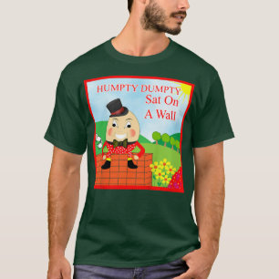 Kids Humpty Dumpty Sat On A Wall Kids Cute Nursery T-Shirt