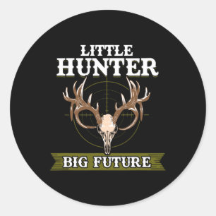 Kids Hunting Little Deer Hunter T Shirt Gift  Classic Round Sticker