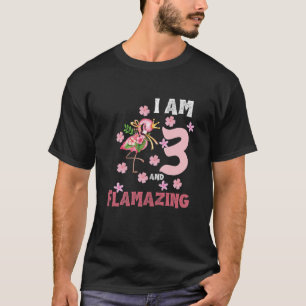 Kids I Am 3 And Flamazing Funny 3Th Birthday Flami T-Shirt