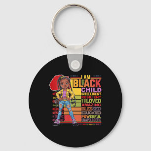 Kids I Am Black Child History Month African Americ Key Ring