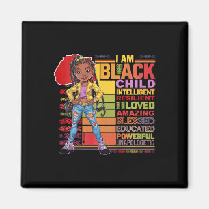Kids I Am Black Child History Month African Americ Magnet