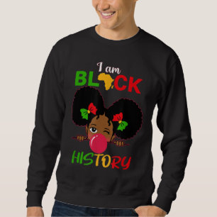 Kids I Am Black History Girl Little Melanin Prince Sweatshirt