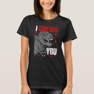 Kids I Chews You Dinosaur rex Valentines Day Toddl T-Shirt