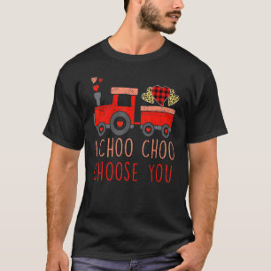 Kids I Choo Choo Choose You Valentines Day Train T T-Shirt