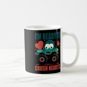 Kids I Crush Hearts Monster Truck Toddler Boys Val Coffee Mug