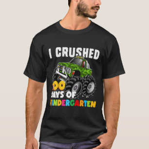 Kids I Crushed 100 Days of Kindergarten  Fun Girls T-Shirt