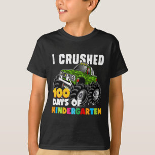 Kids I Crushed 100 Days of Kindergarten  Fun Girls T-Shirt