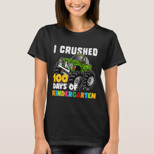 Kids I Crushed 100 Days of Kindergarten Fun Girls T-Shirt