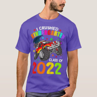 Kids I Crushed Kindergarten Monster Truck Graduati T-Shirt