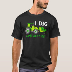 Kids I Dig St Patricks Day Shamrocks Clover Toddle T-Shirt