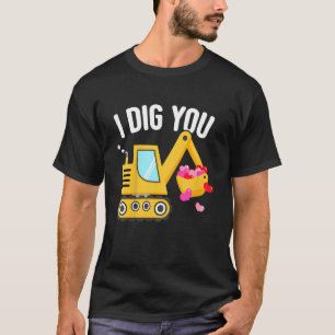 Kids I Dig You Happy Valentines Day Love Heart Tod T-Shirt