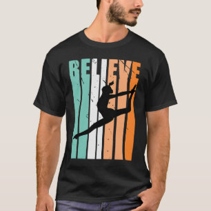 Kids I Love Dance Team Believe Dancer Dancing Retr T-Shirt