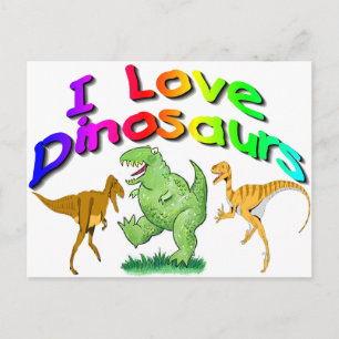 Kids "I Love Dinosaurs" gifts Postcard