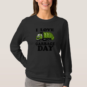 Kids I Love Garbage Day - Little Boys Trash Truck T-Shirt