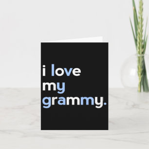 Kids I Love My Grammy Shirt For Boys Grandma Mothe Card