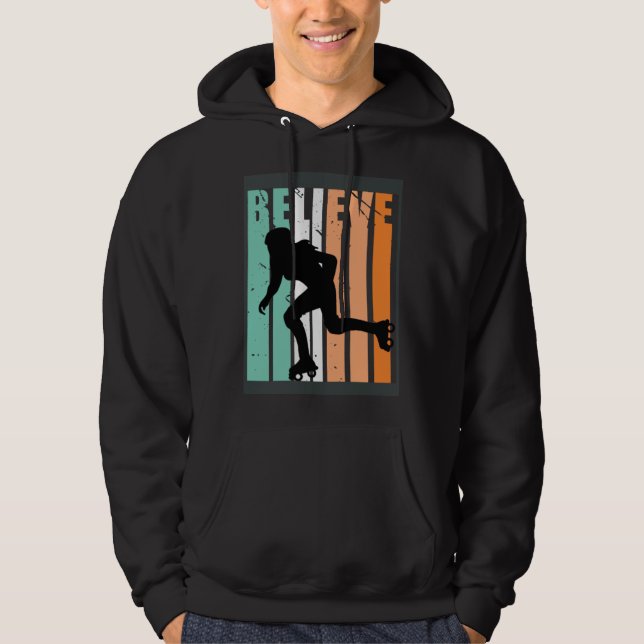 Kids I Love Roller Skating Team Believe Inline Ska Hoodie (Front)