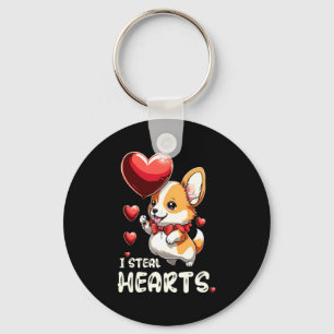 Kids I Steal Hearts Girls Boys Valentines Day Todd Key Ring