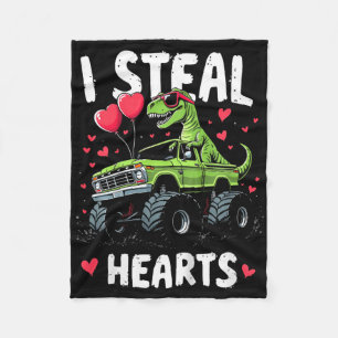 Kids I Steal Hearts Kids Funny Trex Gifts For Boys Fleece Blanket