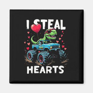 Kids I Steal Hearts Kids Funny Trex Gifts For Boys Magnet