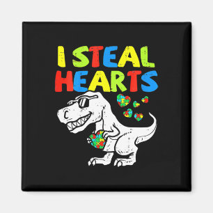 Kids I Steal Hearts Trex Dinosaur By Magnet