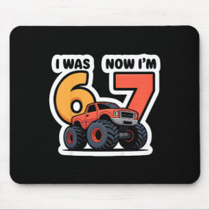 Kids I Was 6 Now I’m 7 Monster Truck Birthday Boy Mouse Pad