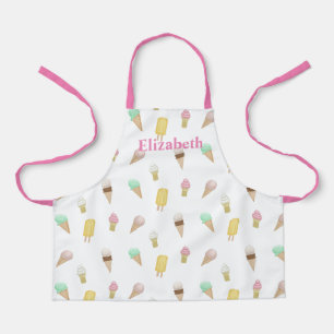 Kids Ice Cream Parlour Custom Bakery Apron
