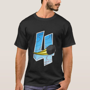 Kids Ice Hockey 4th Birthday  I'm 4  Children's Bi T-Shirt