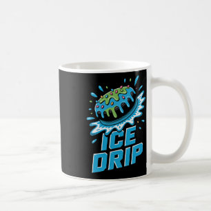 Kids Ice Hockey Puck Drip Graphic Ice Cream Drip B Coffee Mug