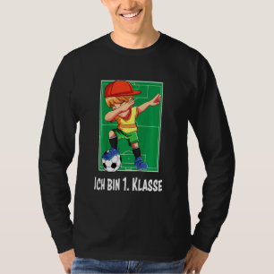 Kids Ich Bin 1. Klasse Schulung Junge Fussball T-Shirt