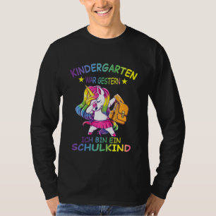 Kids Ich Bin Ein Schulkind Schulung Mädchen Kita A T-Shirt