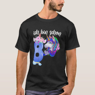Kids Ich bin schon 8 Girlchen Unicorn Years Old 8t T-Shirt