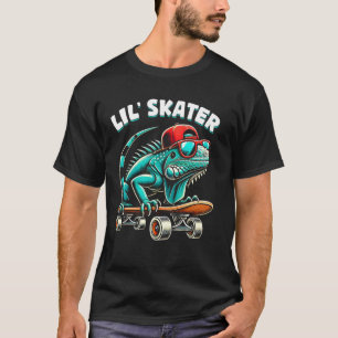 Kids Iguana On A Skateboard Skater Boys T-Shirt