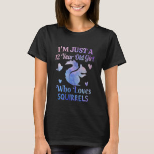 Kids Im 12 Year Old 11th Birthday Squirrel Clothin T-Shirt