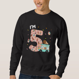Kids I'm 5 Year Old 5th Birthday Ice Cream Lover K Sweatshirt