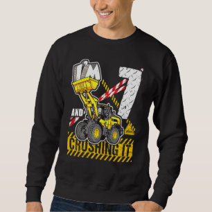 Kids I'm 7 And Crushing It 7th Birthday Boys Birth Sweatshirt