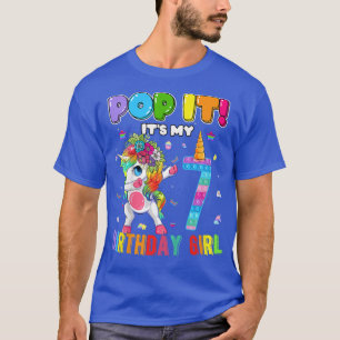 Kids I'm 7 Years Old 7th Birthday Unicorn Dabbing T-Shirt
