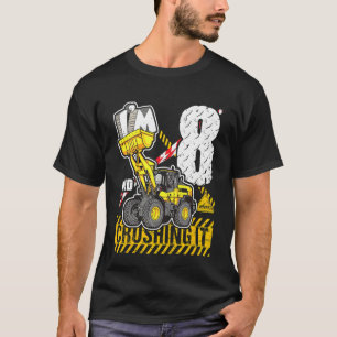 Kids I'm 8 And Crushing It 8th Birthday Boys Birth T-Shirt