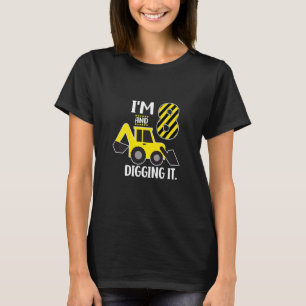 Kids I'm 8 Ath Digging It 8th Birthday Excavator T-Shirt