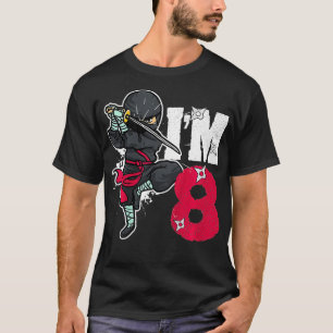 Kids Im 8 years old Ninjas 8th birthday  T-Shirt